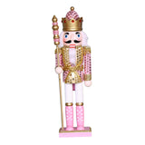 Maxbell Wooden Nutcracker Puppet Statue Kids Traditional for Shelves Holiday Home