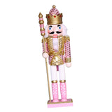 Maxbell Wooden Nutcracker Puppet Statue Kids Traditional for Shelves Holiday Home