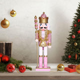 Maxbell Wooden Nutcracker Puppet Statue Kids Traditional for Shelves Holiday Home