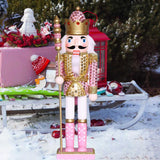 Maxbell Wooden Nutcracker Puppet Statue Kids Traditional for Shelves Holiday Home