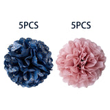 Maxbell 5Pcs Reusable Paper Flower Balls Decorative for DIY Paper Wedding Outdoor Rose Gold