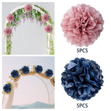 Maxbell 5Pcs Reusable Paper Flower Balls Decorative for DIY Paper Wedding Outdoor Rose Gold