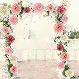 Maxbell 5Pcs Reusable Paper Flower Balls Decorative for DIY Paper Wedding Outdoor Rose Gold