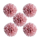 Maxbell 5Pcs Reusable Paper Flower Balls Decorative for DIY Paper Wedding Outdoor Rose Gold