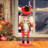 Maxbell Nutcracker Soldier model Standing Classic Puppet Doll for Decorative Red Drum