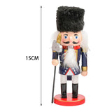 Maxbell Nutcracker Soldier model Standing Classic Puppet Doll for Decorative Blue