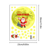 Maxbell Cartoon Christmas Wall Decals Glow in The Dark Murals for Window Clings Home