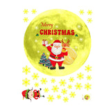 Maxbell Cartoon Christmas Wall Decals Glow in The Dark Murals for Window Clings Home