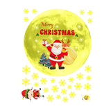 Maxbell Cartoon Christmas Wall Decals Glow in The Dark Murals for Window Clings Home