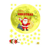 Maxbell Cartoon Christmas Wall Decals Glow in The Dark Murals for Window Clings Home