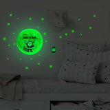 Maxbell Cartoon Christmas Wall Decals Glow in The Dark Murals for Window Clings Home
