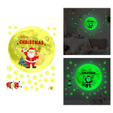 Maxbell Cartoon Christmas Wall Decals Glow in The Dark Murals for Window Clings Home