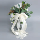 Maxbell Artificial Bride Hand Stick Flower for Anniversary Wedding Decorations