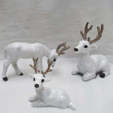 Maxbell Simulation Deer Figurines Deer Ornament Statue for Living Room Shelf Decor