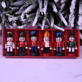 Maxbell 6x 7cm Nutcracker Figures Decor Figures Nutcracker Model for Bedroom Home