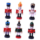 Maxbell 6x 7cm Nutcracker Figures Decor Figures Nutcracker Model for Bedroom Home
