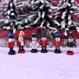 Maxbell 6x 7cm Nutcracker Figures Decor Figures Nutcracker Model for Bedroom Home