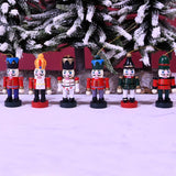 Maxbell 6x 7cm Nutcracker Figures Decor Figures Nutcracker Model for Bedroom Home