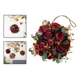 Maxbell Flower Ball Flower Garland Wedding Decoration for Room Home Red