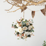 Maxbell Flower Ball Flower Garland Wedding Decoration for Room Home White