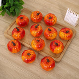 Maxbell Mini Pumpkins Lifelike Harvest Pumpkins for Halloween Holiday Decoration Orange and Yellow