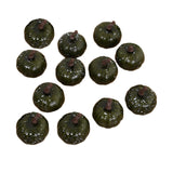 Maxbell Mini Pumpkins Lifelike Harvest Pumpkins for Halloween Holiday Decoration Dark Green
