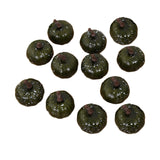 Maxbell Mini Pumpkins Lifelike Harvest Pumpkins for Halloween Holiday Decoration Dark Green