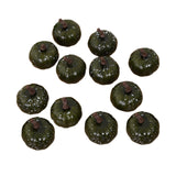 Maxbell Mini Pumpkins Lifelike Harvest Pumpkins for Halloween Holiday Decoration Dark Green