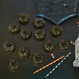 Maxbell Mini Pumpkins Lifelike Harvest Pumpkins for Halloween Holiday Decoration Dark Green