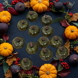 Maxbell Mini Pumpkins Lifelike Harvest Pumpkins for Halloween Holiday Decoration Dark Green