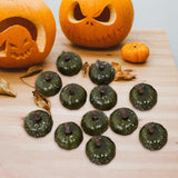 Maxbell Mini Pumpkins Lifelike Harvest Pumpkins for Halloween Holiday Decoration Dark Green