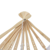 Maxbell Handheld Lace Fan Wedding Bride Fan for Stage Dancing Women Gifts White