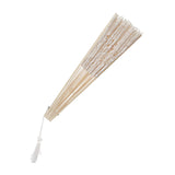 Maxbell Handheld Lace Fan Wedding Bride Fan for Stage Dancing Women Gifts Yellow