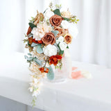 Maxbell Wedding Bride Bridal Bouquet Bride Hand Stick Flower for Anniversary Wedding