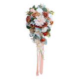Maxbell Wedding Bride Bridal Bouquet Bride Hand Stick Flower for Anniversary Wedding