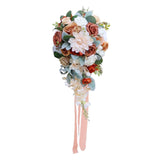 Maxbell Wedding Bride Bridal Bouquet Bride Hand Stick Flower for Anniversary Wedding