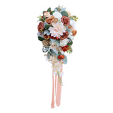 Maxbell Wedding Bride Bridal Bouquet Bride Hand Stick Flower for Anniversary Wedding
