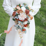 Maxbell Wedding Bride Bridal Bouquet Bride Hand Stick Flower for Anniversary Wedding