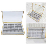 Maxbell Jewelry Box Portable Storage for Earring Decoration Travel 12 grids