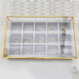 Maxbell Jewelry Box Portable Storage for Earring Decoration Travel 12 grids