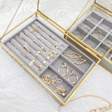 Maxbell Jewelry Box Portable Storage for Earring Decoration Travel 12 grids