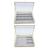 Maxbell Jewelry Box Portable Storage for Earring Decoration Travel 12 grids