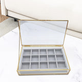 Maxbell Jewelry Box Portable Storage for Earring Decoration Travel 12 grids