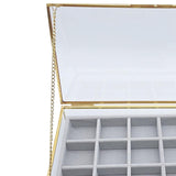 Maxbell Jewelry Box Portable Storage for Earring Decoration Travel 12 grids