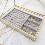 Maxbell Jewelry Box Portable Storage for Earring Decoration Travel Multifunction