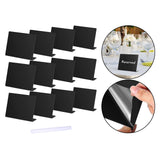 Maxbell 12Pcs Tabletop Message Board Memo Writing Board for Shop Buffet Wedding Black