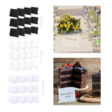 Maxbell 12Pcs Tabletop Message Board Memo Writing Board for Shop Buffet Wedding Black