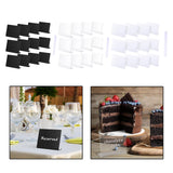 Maxbell 12Pcs Tabletop Message Board Memo Writing Board for Shop Buffet Wedding Black