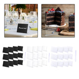 Maxbell 12Pcs Tabletop Message Board Memo Writing Board for Shop Buffet Wedding Black
