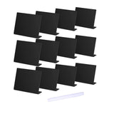 Maxbell 12Pcs Tabletop Message Board Memo Writing Board for Shop Buffet Wedding Black